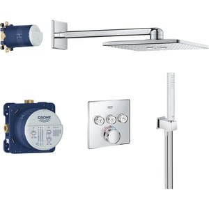 Sistem dus GROHE Grohtherm SmartControl 310 Cube 34804000, termostat, 2 functii, crom