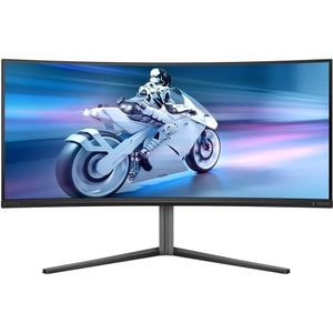 Monitor Gaming curbat QD OLED PHILIPS Evnia 34M2C6500/00, 34", WQHD, 175Hz, HDR 400, negru