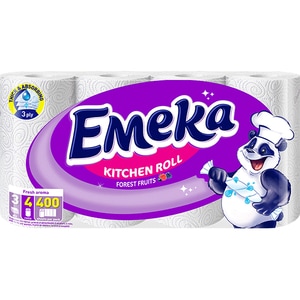 Prosoape de hartie EMEKA Forrest Fruits, 3 straturi, 4 role