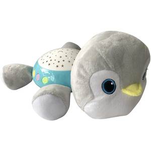 Lampa de veghe BERTONI-LORELLI Penguin cu proiector si muzica LOR8502, gri-alb