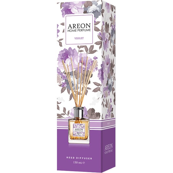 Odorizant cu betisoare AREON Home Perfume Violet, 150 ml