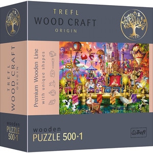 Puzzle TREFL din lemn 500+1 piese lumea magica