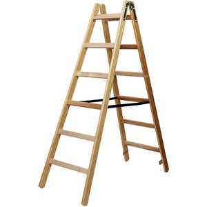 Scara lemn BRENNENSTUHL 213882, 2 x 6 trepte, max 150 Kg	