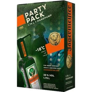 Set Lichior Jagermister Party, 1.75L + 2 shots + pompa sticla