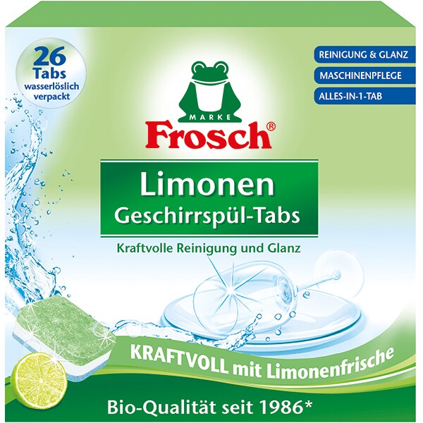 Detergent pentru masina de spalat vase FROSCH Lamaie, 26 tablete