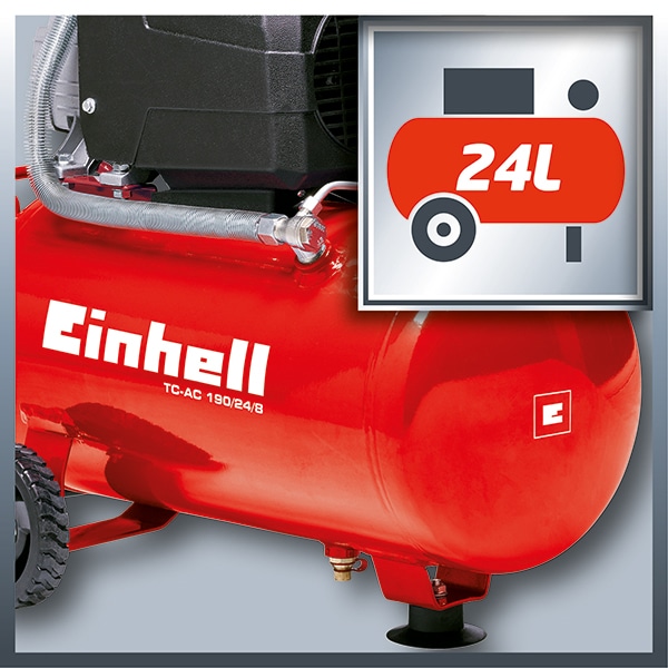 Compresor aer cu ulei EINHELL TC-AC 190/24/8, 1500W, 8bar, 24L, 110l/min