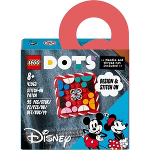 LEGO DOTS: Disney - Petic de cusut Mickey Mouse si Minnie Mouse 41963, 8 ani+, 95 piese