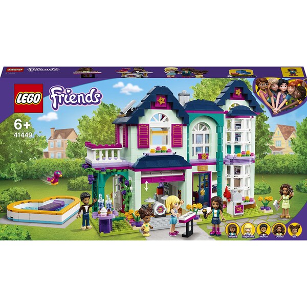 LEGO Friends: Casa familiei Andreei 41449, 6 ani+, 802 piese