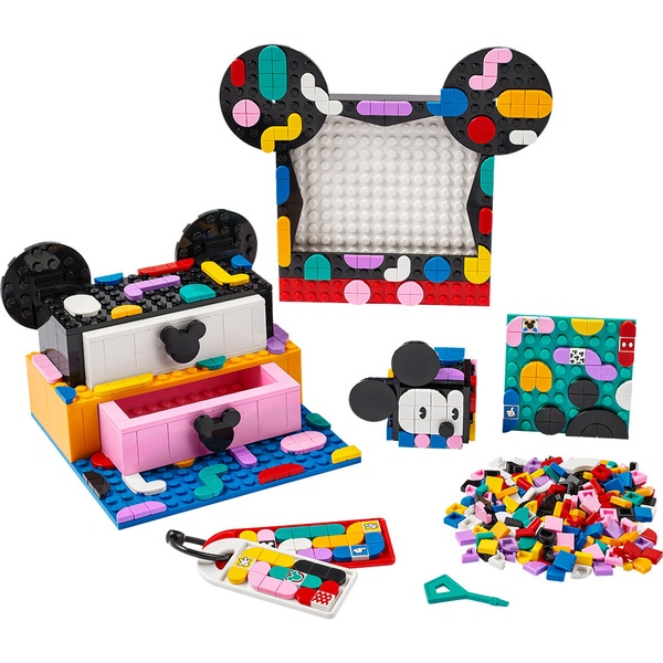 LEGO DOTS: Disney - Caseta Mickey Mouse si Minnie Mouse pentru proiecte scolare 41964, 6 ani+, 669 piese