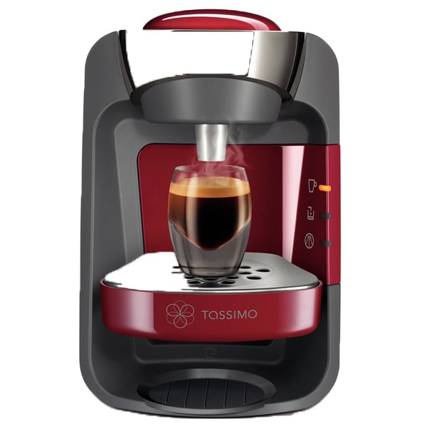 Espressor capsule BOSCH Tassimo Suny TAS3203, 0.8l, 1300W, 3.3 bar, rosu-negru