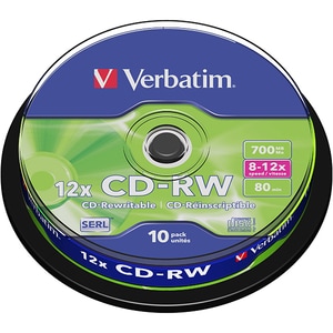CD-RW VERBATIM 43480, 12x, 700MB, 10buc