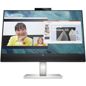 Monitor LED IPS HP M24, 23.8", Full HD, 75Hz, AMD FreeSync, Webcam, negru-argintiu