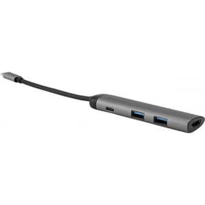 Hub USB Type-C VERBATIM 49140, USB 3.0, HDMI, gri-negru