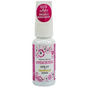 Spray cu propolis si miere Apihemoroidal, 20 ml, PRISACA TRANSILVANIA