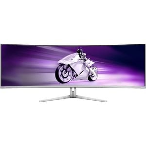 Monitor Gaming curbat QD OLED PHILIPS Evnia 49M2C8900/00, 48.9", DQHD, 240Hz, AMD FreeSync Premium Pro, HDR400, Boxe, alb