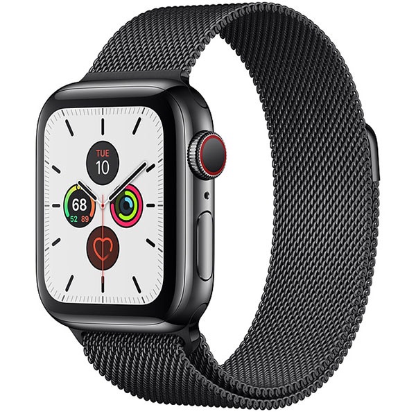 apple watch 4 space black stainless steel case with space black milanese loop