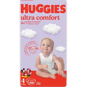 Scutece HUGGIES Ultra Comfort Mega nr 4, Unisex, 8-14 kg, 66 buc