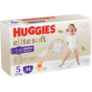 Scutece chilotel HUGGIES Elite Soft Pants Mega nr 5, Unisex, 12-17 kg, 34buc