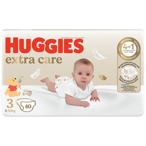 Scutece HUGGIES Extra Care Jumbo nr 3, Unisex, 6-10 kg, 40 buc