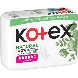Absorbante KOTEX Natural Super, 7buc