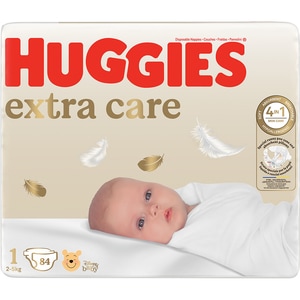 Scutece HUGGIES Extra Care Mega nr 1, Unisex, 2-5 kg, 84 buc