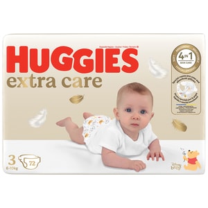 Scutece HUGGIES Extra Care Mega nr 3, 6-10 kg, 72 buc