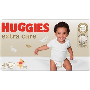 Scutece HUGGIES Extra Care Mega nr 4, 8-16 kg, 60 buc
