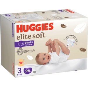 Scutece chilotel HUGGIES Elite Soft Pants nr 3, Unisex, 6-11 kg, 96 buc