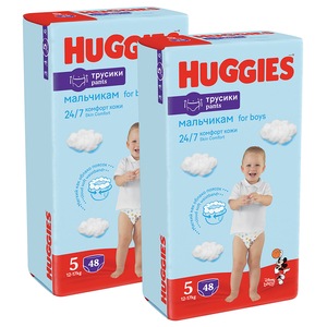 Scutece chilotel HUGGIES Pants Mega nr 5, Baiat, 12-17 kg, 96 buc