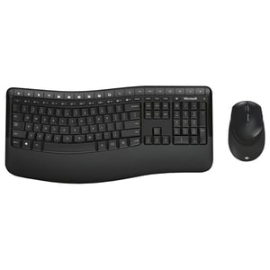 Kit tastatura si mouse Wireless MICROSOFT Comfort Desktop 5050, USB, Layout US, negru