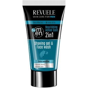 Gel de ras REVUELE Men Care Apa de mare si Minerale,  180ml