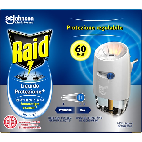Aparat electric anti-tantari RAID Liquid Dual Air, 60 nopti, 21 ml