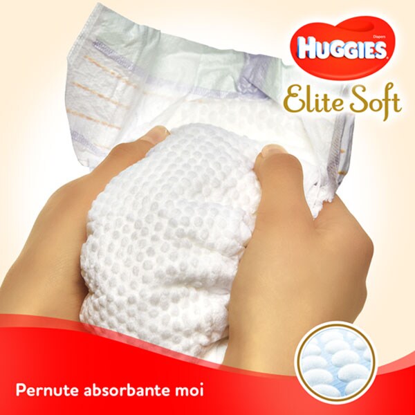 Scutece HUGGIES Elite Soft Mega nr 4, Unisex, 8-14 kg, 120 buc 