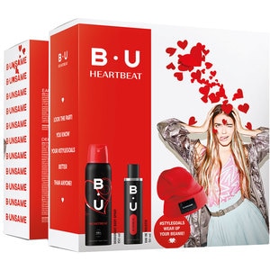 Set cadou B.U Heartbeat: Apa de toaleta, 50ml + Deodorant spray, 150ml + caciula