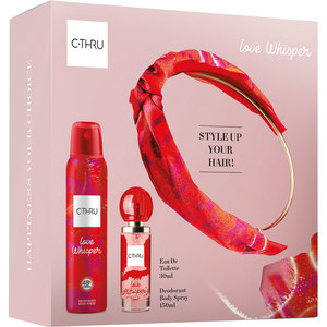 Set cadou C-THRU Love Whisper: Apa de toaleta, 30ml + Deodorant spray, 150ml + bentita