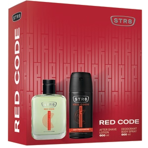 Set ingrijire corp si ten STR8 Red Code: Lotiune after shave, 100ml + Deodorant spray, 150ml