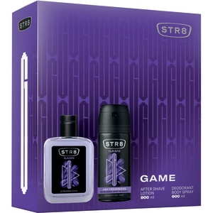 Set ingrijire corp si ten STR8 Game: Lotiune after shave, 100ml + Deodorant spray, 150ml