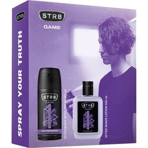 Set ingrijire corp si ten STR8 Game: Lotiune after shave, 100ml + Deodorant spray, 150ml