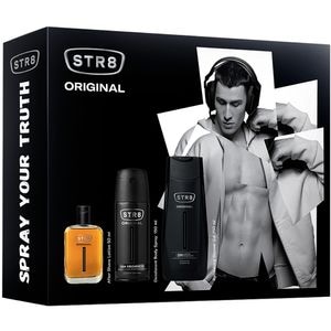 Set ingrijire corp si ten STR8 Original: Lotiune after shave, 50ml + Deodorant spray, 150ml + Gel de dus, 250ml