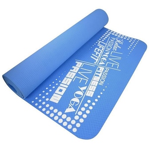 Saltea fitness/yoga DHS TPE, 186 x 61 x 0.4 cm, albastru