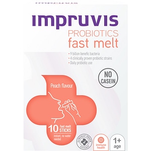 Probiotic fast melt, aroma de piersici, 10 plicuri, IMPRUVIS