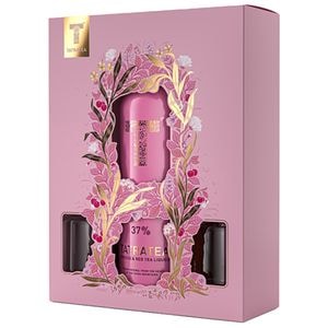 Set Lichior Tatratea Hibiscus & Red Tea, 0.7L + 2 pahare