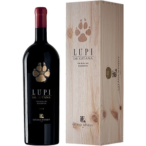 Vin rosu sec Gitana Lupi Wood Gift Box, 5L
