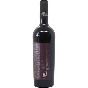 Vin rosu sec 1000 Chipuri IE de Fintesti Merlot, 0.75L 