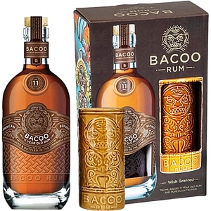 Set Rom Bacoo 11YO + pahar Tiki, 0.7L