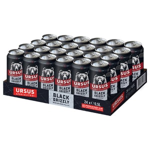 Bere bruna Ursus Black Grizzly bax 0.5L x 24 doze