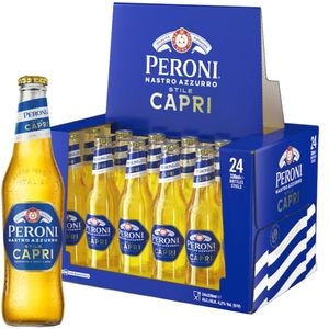 Bere blonda Peroni Nastro Azzurro Capri bax 0.33L x 24 sticle 