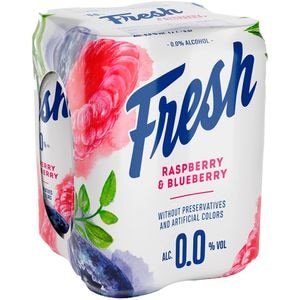 Bere cu arome Fresh Raspberry Blueberry bax 0.5L x 4 doze