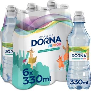 Apa plata DORNA Izvorul Alb Junior bax 0.33L x 6 sticle