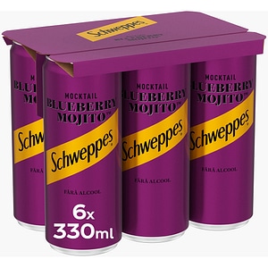 Bautura racoritoare carbogazoasa SCHWEPPES Blueberry Mojito bax 0.33L x 6 doze
